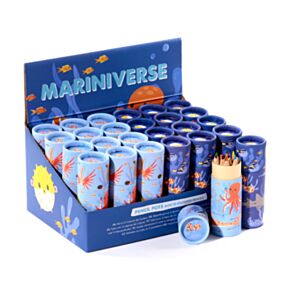 Kredki 12 sztuk w małej tubie z motywem Mariniverse