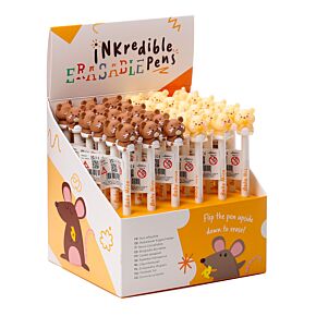 Długopis zmazywalny z nakładką z PCV - Mała myszka