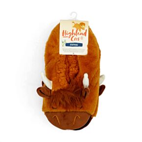 Pluszowe wsuwane kapacie w rozmiarze EU39-41/UK6-8 Highland Coo Cow