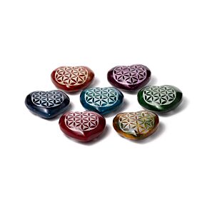 Popielnica na kadzidła rzeźbiony steatyt czakra serca kwiat życia Popielnica na kadzidła rzeźbiony steatyt czakra serca kwiat życia