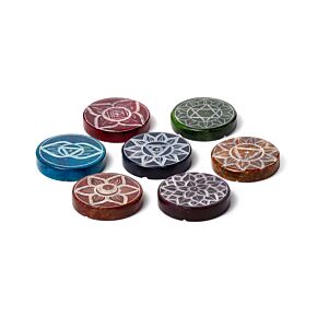 Popielnica na kadzidła rzeźbiony steatyt Chakra Okrągły - Ashcatcher Popielnica na kadzidła rzeźbiony steatyt Chakra Okrągły - Ashcatcher