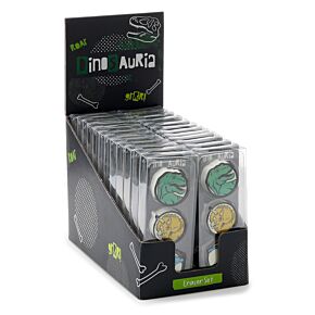 Zestaw 3 gumek do wycierania Dinosauria ’dinozaur’ 