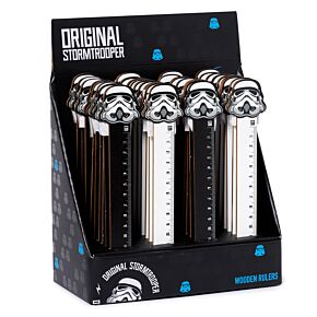 Linijka Drewniana z zakończeniem w kształcie Oryginalnego Szturmowca (15cm)