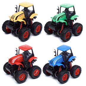 Zabawka z ręcznym napędem ’Naciągnij i puść’ 4x4 Traktor, ze zwierzątkiem 