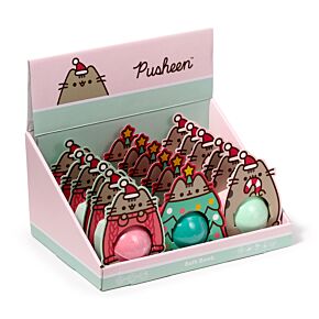 Ręcznie robiona kula do kąpieli w pudełku upominkowym - Świąteczny Kot Pusheen