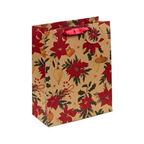 Torba na prezenty w rozmiarze L z motywem Christmas Botanicals