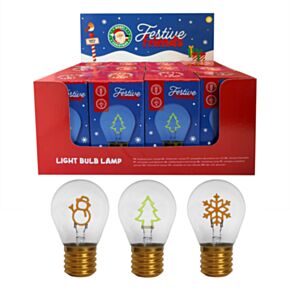 Lampka w kształcie żarówki z serii Festive Friends Christmas