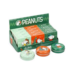 Balsam do ust w puszce z motywem Peanuts Christmas Snoopy & Woodstock