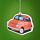 Odświeżacz powietrza Pomarańcza Retro Czerwony Fiat 500 
