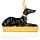 Figurka - Anubis Czarno-złoty leżący