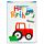 Torba na prezent Happy Birthday Małe Tractorki - rozmiar M