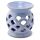 Ceramiczny podgrzewacz olejków z otworami w kształcie łuski rybiej "Eden"