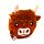 Portfel pluszowy – krowa Highland Coo