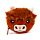 Portfel pluszowy – krowa Highland Coo