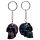 Brelok do kluczy  -Skulls and Roses - Metaliczno-złota Czaszka