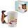 Kubek ceramiczny z jamnikiem w hot-dogu