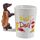 Kubek ceramiczny z jamnikiem w hot-dogu